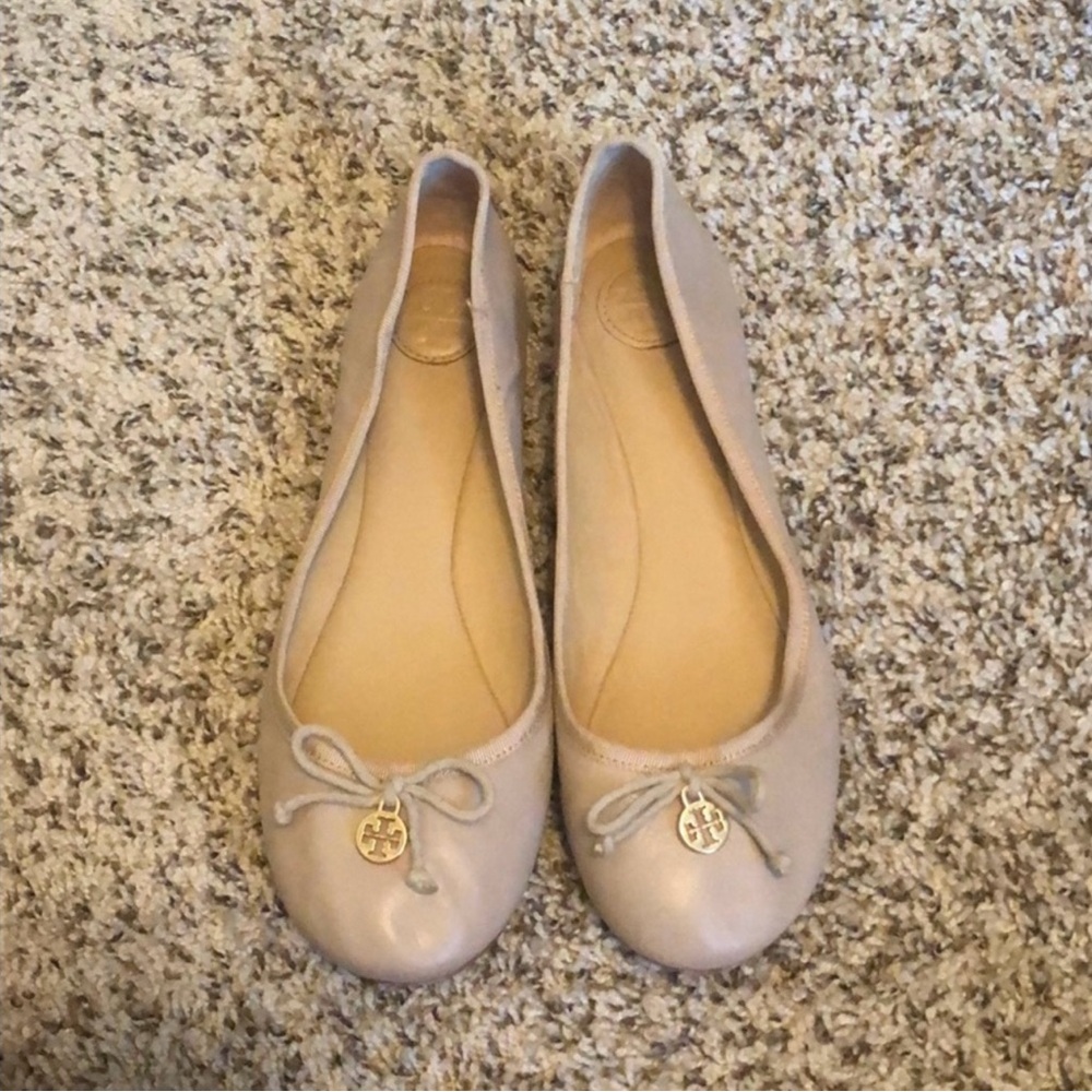 Tory Burch Beige Ballet Flats